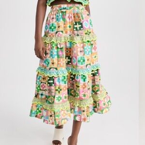 CeliaB Multicolor Patterned Skirt
